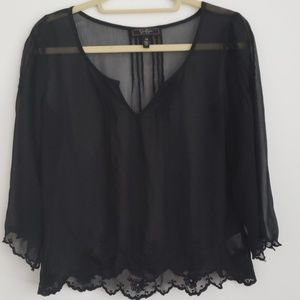 LAST CHANCE! Jessica Simpson Sheer Mesh Top